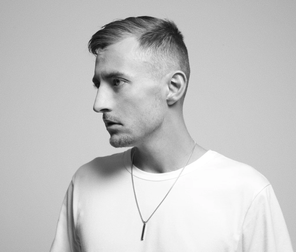 Black and white profile portrait of Lewis Loud
